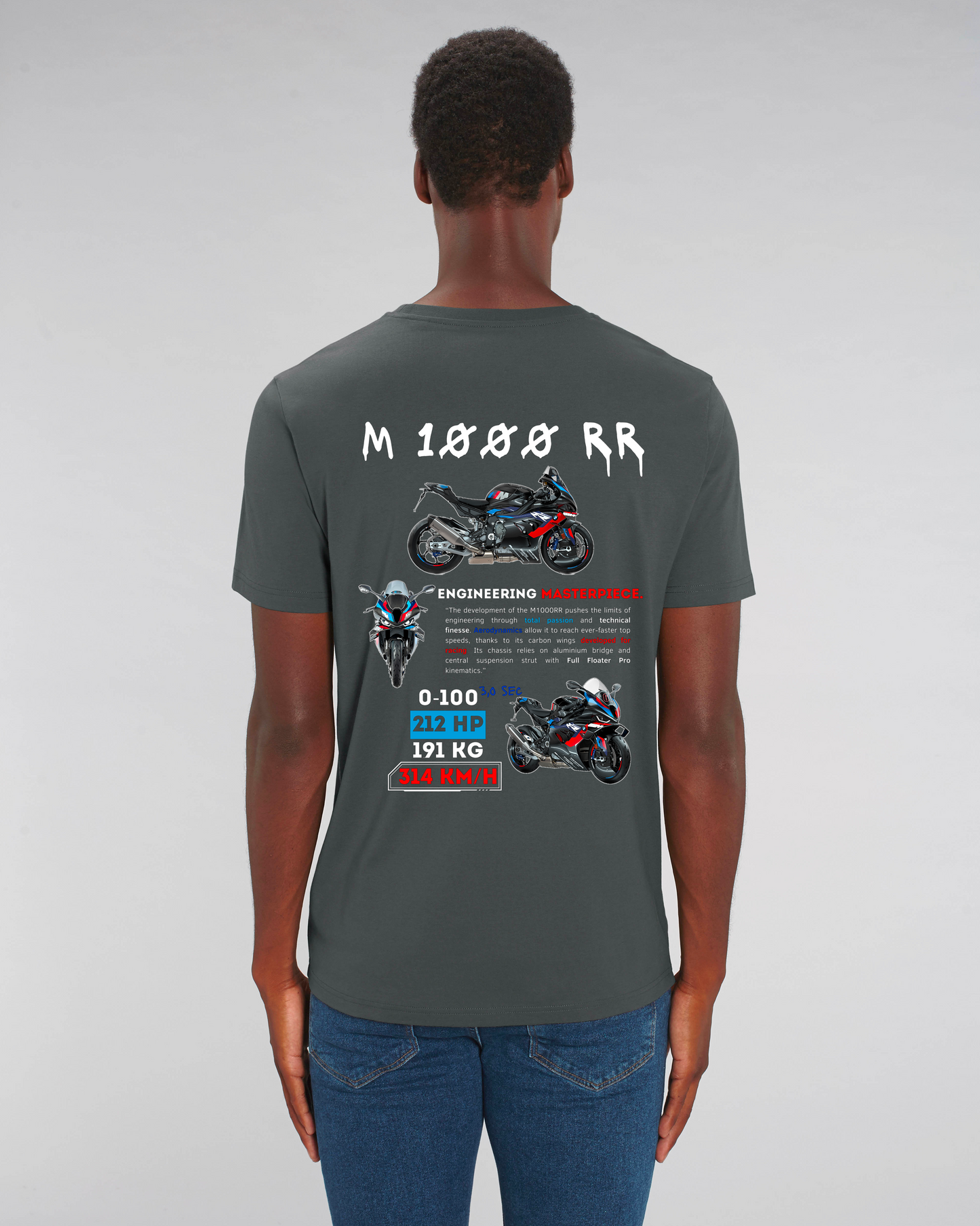 T-shirt bio Premium "M1000RR" Unisexe Dark alternative (+ de couleurs)