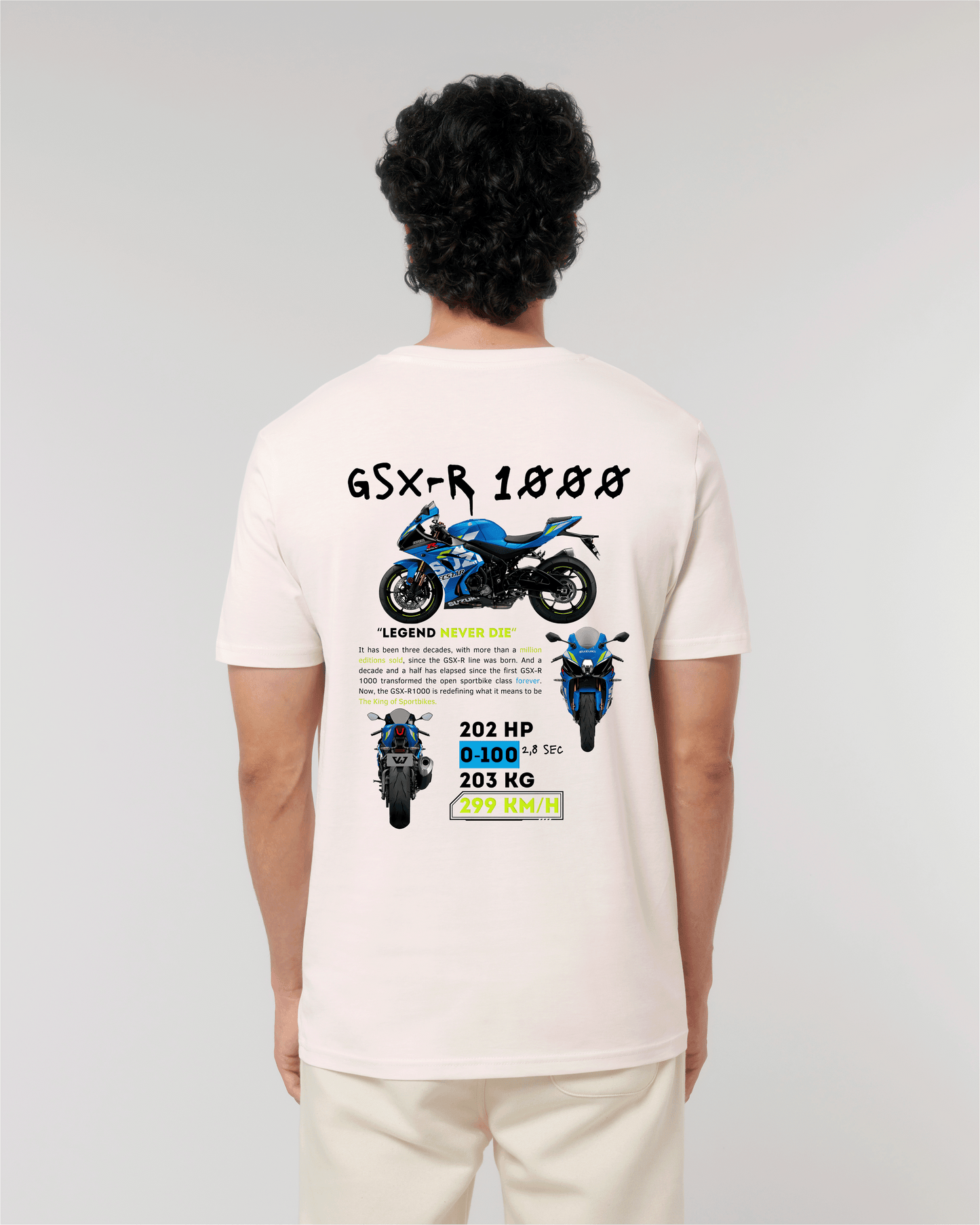 T-shirt bio premium "GSX-R 1000" Unisexe (+ de couleurs)