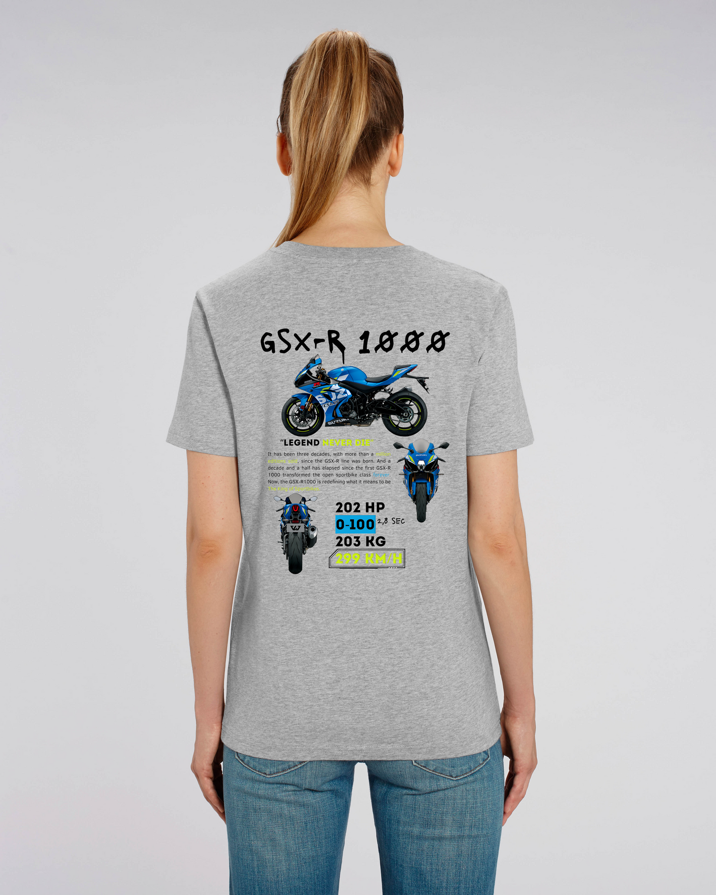 T-shirt bio premium "GSX-R 1000" Unisexe (+ de couleurs)