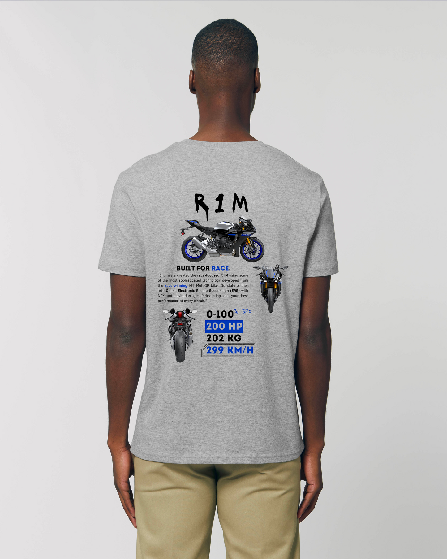 T-shirt bio Premium "R1M" Unisexe (+ de couleurs)